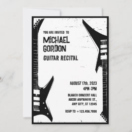 Grunge Gitaar recital Kaart