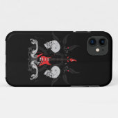 Grunge Gitaar Schedels iPhone4 Hoesje (Achterkant (horizontaal))