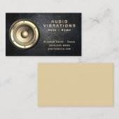 Grunge Gold-luidsprekeraudio-stereo-installatie Visitekaartje (Voorkant / Achterkant)