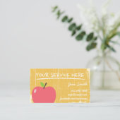 Grunge Gold Wood Textuur & Big Apple Visitekaartje (Staand voorkant)