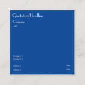 Grunge golden&blue yin yang square visitekaartje (Achterkant)