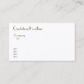 Grunge golden&white yin yang visitekaartje (Achterkant)