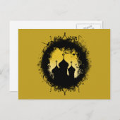 Grunge-Goth Gold and Black Ramadan Mosque Briefkaart (Voorkant / Achterkant)