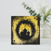 Grunge-Goth Gold and Black Ramadan Mosque Kaart (Staand voorkant)