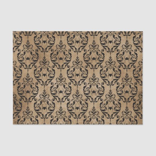  Grunge Gothic Spider en Web Tissuepapier (Voorkant)