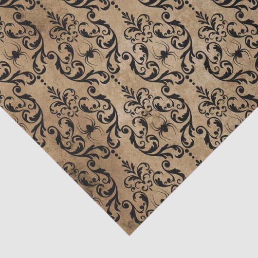  Grunge Gothic Spider en Web Tissuepapier (Detail)