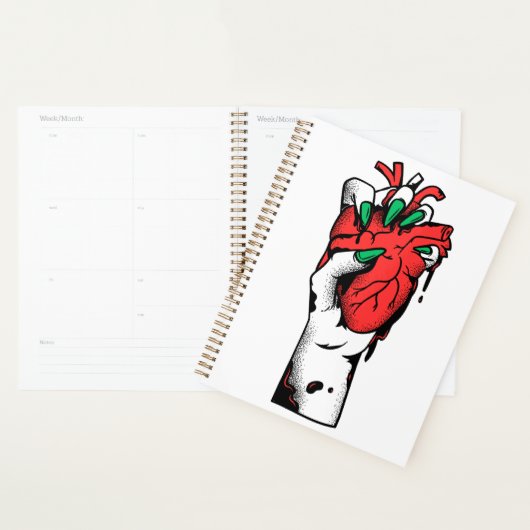 Grunge Gotische Hand die Hart Kunstwerk vasthoudt Planner (Display)