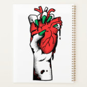 Grunge Gotische Hand die Hart Kunstwerk vasthoudt Planner (Achterkant)