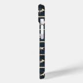 Grunge gotische vleermuizen en schedels denim patr Case-Mate iPhone case (Achterkant / Links)