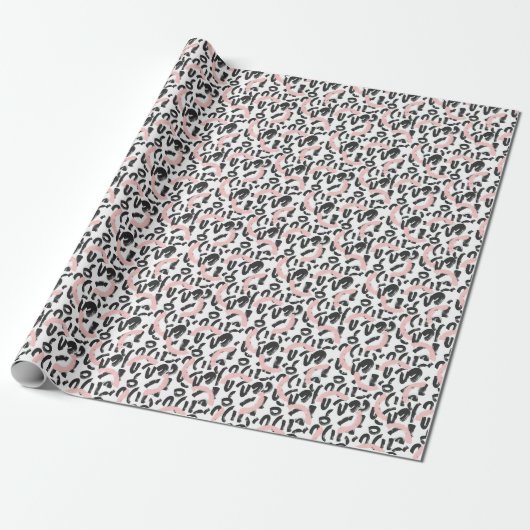 Grunge graffiti: kunstpenseelstreken. cadeaupapier (Uitgerold)