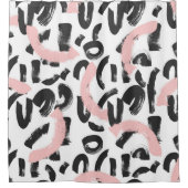 Grunge graffiti: kunstpenseelstreken. douchegordijn (Voorkant)