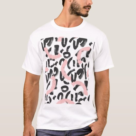 Grunge graffiti: kunstpenseelstreken. t-shirt (Voorkant)