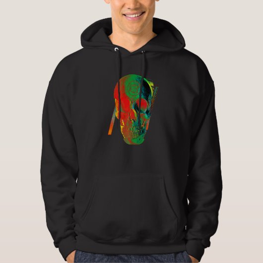 Grunge Graffiti Schedel Hoodie (Voorkant)
