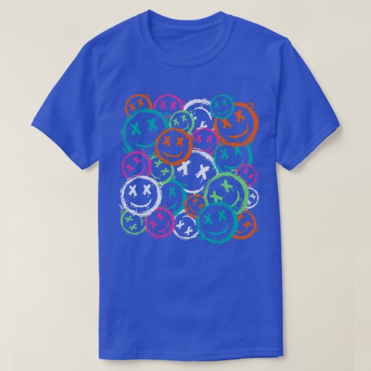 Grunge  Graffiti Street Art Smiles 1 T-shirt (Design voorkant)