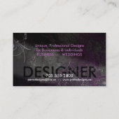 Grunge Graphic Designer Visitekaartje zwart roze (Achterkant)