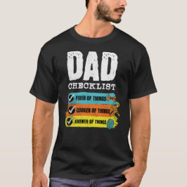 Grunge Grappige Pap Checklist T-shirt
