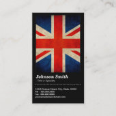 Grunge Great Britain Flag Union Jack - QR-code Visitekaartje (Voorkant)