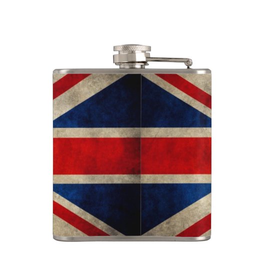 Grunge Great Britain Vlag Union Jack Heupfles (Achterkant)
