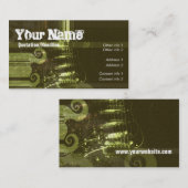 Grunge Green Guitar Visitekaartje (Voorkant / Achterkant)