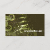 Grunge Green Guitar Visitekaartje (Achterkant)