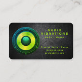 Grunge Green Speaker Car Audio Stereo Installatie Visitekaartje (Voorkant)