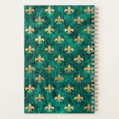 Grunge Green Velvet Fleur De Lis Mardi Gras Planner (Achterkant)