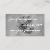Grunge Grey Clock Personal Visitekaartje (Achterkant)