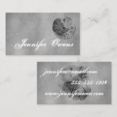 Grunge Grey Clock Personal Visitekaartje (Voorkant / Achterkant)