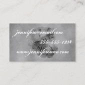 Grunge Grey Clock Personal Visitekaartje (Achterkant)