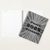 Grunge Grey Stripes Gepersonaliseerde Planner (Display)