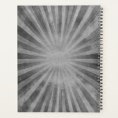 Grunge Grey Stripes Gepersonaliseerde Planner (Achterkant)