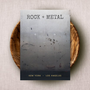 Grunge Grijs Zwart Oorbel Display Visitekaartje