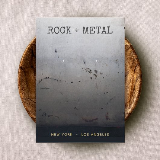 Grunge Grijs Zwart Oorbel Display Visitekaartje