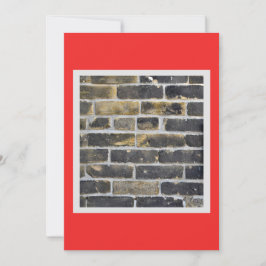 Grunge grijze bakstenen muur feestdagenkaart