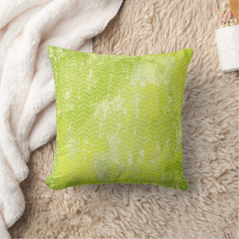 Grunge groene chevron patroon modern kussen