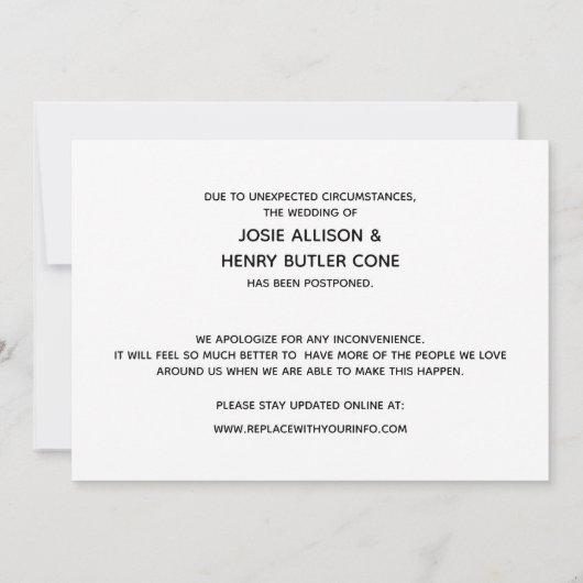 Grunge Groene Edison Lights Uitgestelde bruiloft K Kaart (Achterkant)