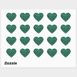 Grunge groene fluwelen Fleur De Lis Mardi Gras Hart Sticker