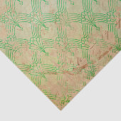 Grunge Groene Retro Art Deco Tissuepapier (Detail)