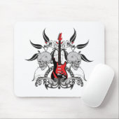 Grunge Guitar and Skull Muismat (Met muis)