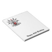 Grunge Guitar and Skull Notitieblok (Schuin)