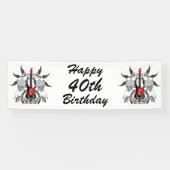 Grunge Guitar and Skull Spandoek (Horizontaal)