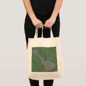 Grunge Guitar Bag, Green Tote Bag (Voorkant (product))