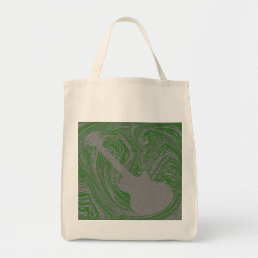 Grunge Guitar Bag, Green Tote Bag (Voorkant)