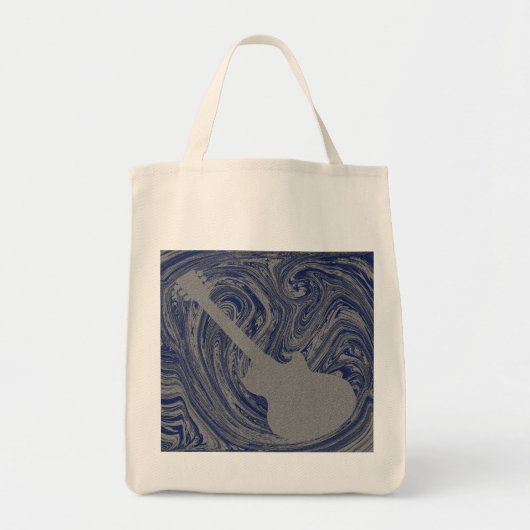 Grunge Guitar Bag, Royal Blue Tote Bag (Voorkant)