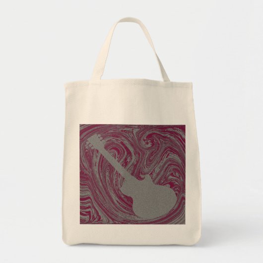 Grunge Guitar Bag, Roze Tote Bag (Voorkant)