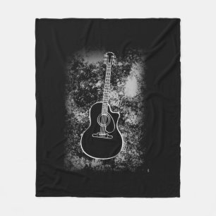 Grunge Guitar Graphic Guitarist Rock Musician Jazz Fleece Deken