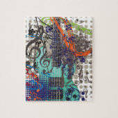Grunge Guitar Illustration Legpuzzel (Verticaal)