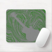 Grunge Guitar Mousepad, Green Muismat (Met muis)