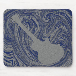 Grunge Guitar Mousepad, Royal Blue Muismat