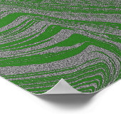 Grunge Guitar Poster, groen Poster (Hoek)